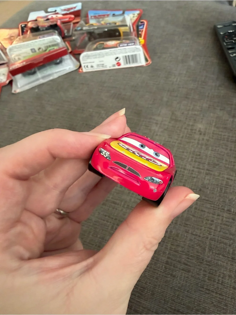 Cars Disney Pixar Mattel Kevin Racingtire - Red and Yellow Die-Cast Racecar
